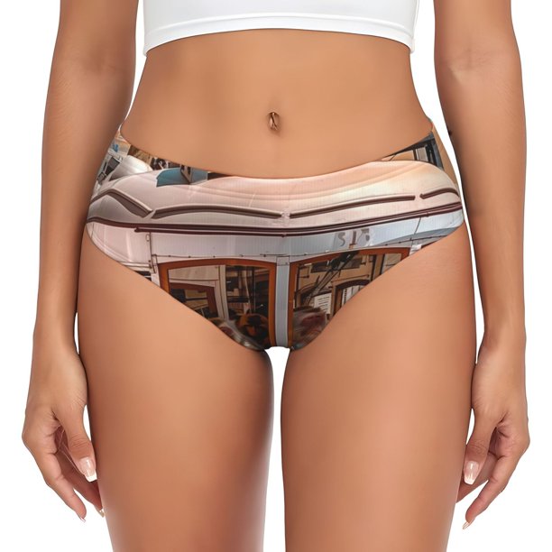 Balery Modern Urban Monkey Ropa Interior de Algodón para Mujer con Dibujo – Braguitas Cómodas y Elásticas, Estilo Clásico-Small