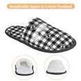 thumbnail image 3 of Balery Anchor Black Tartan Plaid Pantuflas de Casa de Felpa Silenciosas con Diseño Estampado, Zapatillas Cómodas Antideslizantes de Algodón para Interior-Medium, 3 of 8