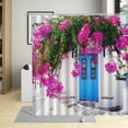 thumbnail image 3 of Town Street Flowers Shower Curtain Blue Wooden Door Spring Italian European Landscape Modern Nordic Home Decor Bathroom Curtains, 3 of 7