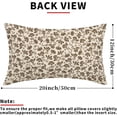 thumbnail image 3 of Daisy Floral Block Print Lumbar Pillow Covers 12X20 Inch Brown Beige Flowers Decorative Pillow Cases Set of 2 Farmhouse Home Decor Vintage Rustic Cute Throw Pillows for Sofa Couch Outdoor, 3 of 5