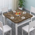 thumbnail image 3 of Grassland Camo Brown Plants Pattern Square Fitted Tablecloth with Elastic Edge,Square Table Cover,Washable Elastic Table Cover for Home Kitchen Party Decor 34"x34", 3 of 6