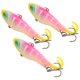 thumbnail image 3 of Señuelo de pesca, 3 piezas de doble cola suave cebo de pesca aparejos de pesca tecnología innovadora, 3 of 9