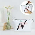 thumbnail image 7 of Unique Bargains Personalized Makeup Bag N Cosmetic Bag Small Monogrammed Purse White, 7 of 7