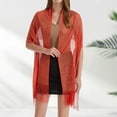 thumbnail image 2 of AWZXDE Women's Solid Color Metallic Thread Lightweight Sheer Shawl - Elegant Thin Wrap for Evening & Dressy Occasions Watermelon Red,One Size, 2 of 6