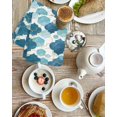 thumbnail image 4 of Blue Geometric Moroccan Kitchen Dish Towels for Drying Dishes Set of 3, Abstract Art Blue Ombre Modern Waffle Weave Microfiber Hand Tea Bathroom Towels Quick Dry & Absorbent Towel 15.7x23.6, 4 of 7