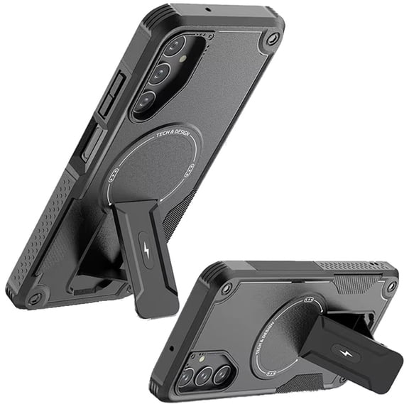 XPM for Samsung Galaxy A17 5G Phone Case, Magnetic Invisible Kickstand Holder with Magsafe, Slim Fit Shockproof Hybrid Military Grade Heavy Duty Cover for Galaxy A17 (Black)