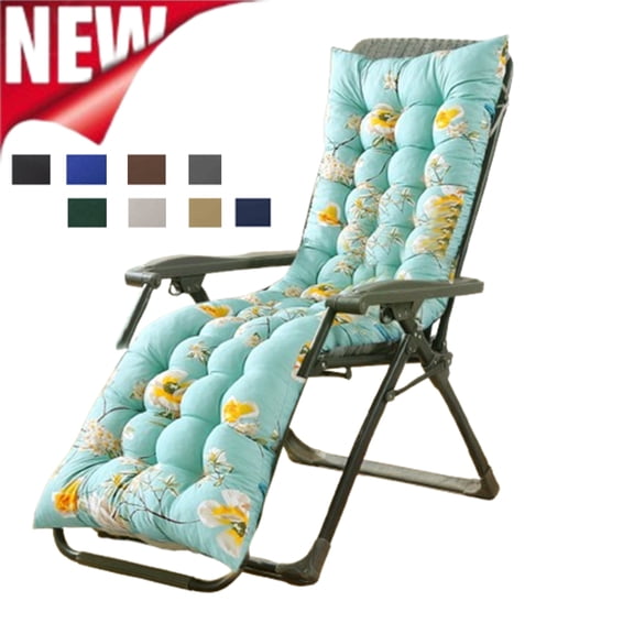 Bxaolu Chaise Lounge Chair Cushion for Outdoor 62.5 x 19 Inch Patio Lounge Chair Cushion with Ties for All Seasons Outdoor Living Furniture Pool Balcony Camping Beach Seating