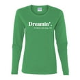 thumbnail image 2 of Dreamin' Dr Martin Luther King Jr. 1963 Womens Graphic Long Sleeve T-Shirt, Kelly, 2XL, 2 of 3