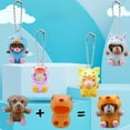 thumbnail image 3 of JAKANYQ Mystery Animal Cosplay Blind Set Cute Cartoon Character Keychain Toys For Kids (Full Collection) Squishy Toy, 3 of 8