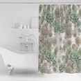 thumbnail image 2 of Shower Curtain Waterproof Shower Curtain for Bathroom,Bathtub,Shower, Summer Watercolor Tropical Plants Succulents Cactus Shower Curtain Set with Hooks for Home Decoration 72x72 Inch, 2 of 6