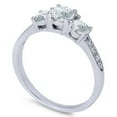 thumbnail image 2 of Pompeii 1 3/4ct Three Stone Round Diamond Engagement Ring 14K White Gold (H,SI2), 2 of 5