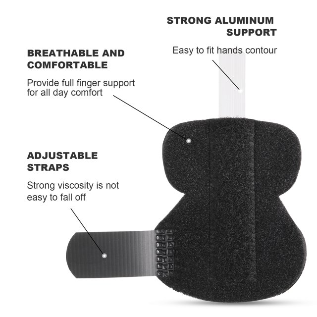 Fingers Splint Brace Supporting Fittings Professional Hands Stabilization Protector Adjustable Trigger Support Stabilizer Sleeve Black