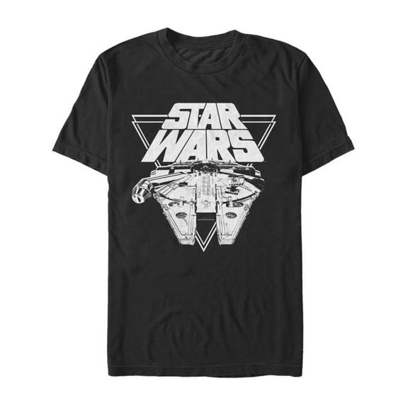 Men's Star Wars The Last Jedi Millennium Falcon Triangle  Graphic Tee Black Medium