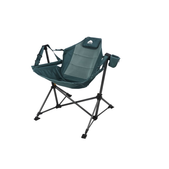 Ozark Trail Swing Hammock Chair with Built-in Pillow, Green