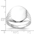 thumbnail image 2 of 925 Sterling Silver Solid Polished Signet Ring Size 6 - 4.4 Grams -  Jewelry Gift for Mom, 2 of 2