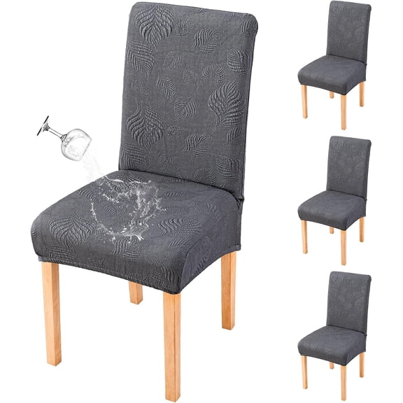 Waterproof Dining Chair Covers Set of 4,Stretch Kitchen Chair Cover