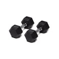 thumbnail image 1 of Par Mancuerna Hexagonal 15 Lb con Revestimiento en Goma MDFitness Pesa, Dumbbell MDFitness Hexagonal Recubierta, 1 of 7