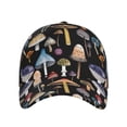 thumbnail image 2 of Daiia Mushrooms and Autumn Leaves print Baseball Cap Men Women Golf Dad Hat Adjustable Original Classic Low Profile Hat Unconstructed Plain Cap, 2 of 9