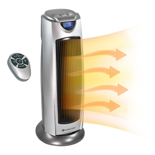 Torre eléctrica oscilante de cerámica Space Heater Comfort Zone
