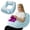 Cooling Blue, variant on U-Shaped Lap Bed Rest Pillow Soft Grey For Crocheting, Reading, Gaming