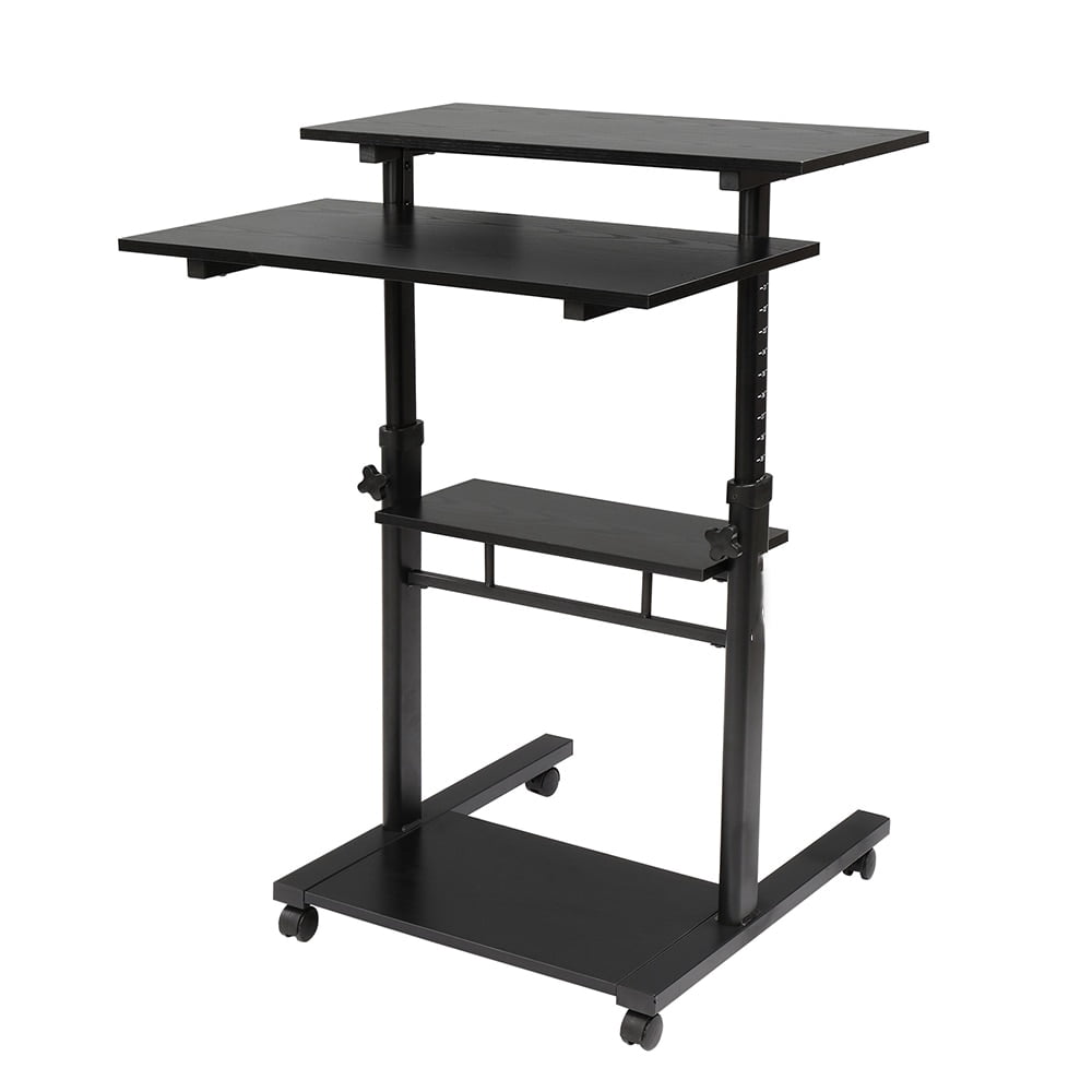 Hassch Standing Lifting Computer Table Single Tube Lifting Black [70*70 ...