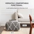 thumbnail image 4 of Diamond Joe Gray Ivory Jute Pouf Ottoman, 4 of 8