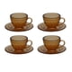 thumbnail image 2 of Juego de 4 tazas de té en miniatura para casa de muñecas, vajilla pequeña, comida, adorno, modelo Marrón, 2 of 9