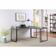 thumbnail image 4 of Furniture of America Fendry L-Desk with USB Plug, Antique Blue, 4 of 6
