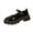 Black, variant on Womens Shoes Casual, Fashion Casual Frosted Round Toe Side Zipper Thick Heel Thick Sole Mid Heel, Women's Loafers