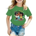 thumbnail image 1 of MEZZALL T-Shirt Graphique Mignon pour Filles, Col Rond, Manches Courtes, T-Shirts d'Été Décontractés, Vert, 3-4 Ans, 1 of 5