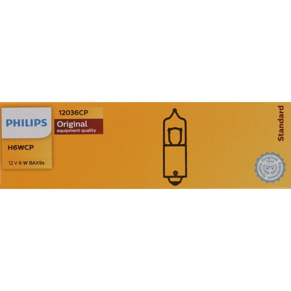Philips Standard Minature H6W, 0.31, Twist Type, Always Change In Pairs!