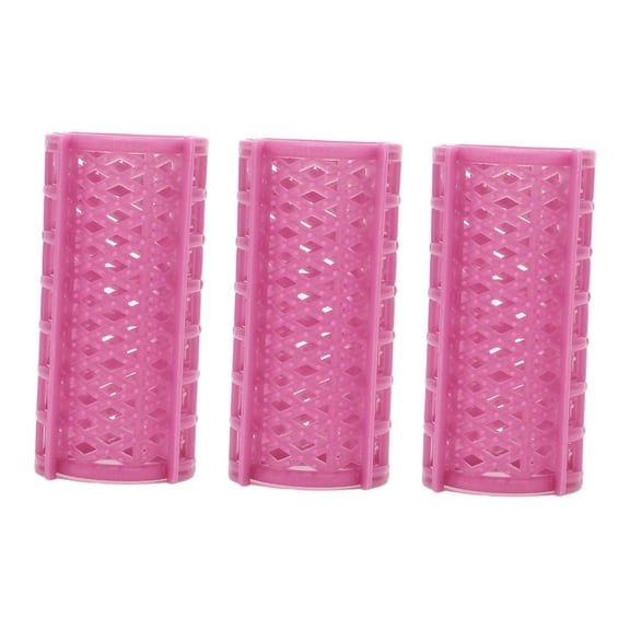 Unique Bargains 3pcs Convenient Heatless Voluminous Hair Roller for Women 2.76"x1.34" Rose Red