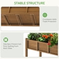 thumbnail image 5 of Carolayne Vertical Planter Stand with Shelf, Outdoor Raised Garden Bed for Garden, Brown, 5 of 8