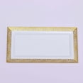 thumbnail image 6 of Efavormart 4 Pack | 14" Gold Lace Print & White Rectangular Plastic Serving Trays, 6 of 11