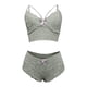 thumbnail image 2 of Gibobby Conjunto de lencería Mujer Tallas grandes Lencería Corsé Encaje Floral Bralette Sujetador Ropa interior de dos piezas(Verde M), 2 of 5