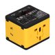 thumbnail image 5 of Adaptador de corriente de viaje para todo el mundo, convertidor de corriente internacional, enchufe, Reino Unido, UE, EE. UU., JP, AU, CN 100‑240V, amarillo, 5 of 5