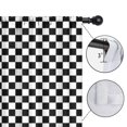 thumbnail image 4 of Blackout Kids Curtains,Black and White Checkered Pattern Childrens Insulated Curtains Set Of 2,Bedroom Essentials,Toddler Room Decor 42"x84", 4 of 5