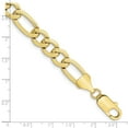 thumbnail image 2 of Primal Gold 10 Karat Yellow Gold 10mm Light Concave Figaro Chain Bracelet, 2 of 4
