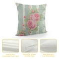thumbnail image 4 of Creowell  Seamless Pink Roses Throw Pillow Covers,Spolka dot with lace Floral Decorative Pillow Covers Digital Printing Blended Fabric for Couch Sofa Bed Invisible Zipper, 4 of 5