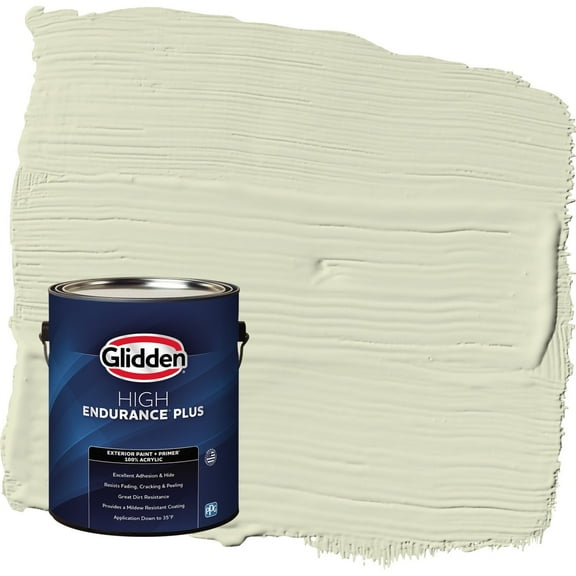 Glidden HEP Slow Dance / Green Satin Exterior Paint with Primer, 1 Gallon