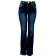 thumbnail image 3 of Jack David Rhinestone Studs Dark Wash Denim Flap Pocket Bootcut Jeans, 3 of 6