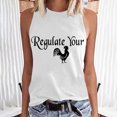thumbnail image 2 of Moda Casual mujer sin mangas impreso damas cuello redondo Tank Tops chaleco camiseta Fridja gh4858, 2 of 6