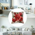 thumbnail image 5 of Rose by Ismot Esha Cushion Cover Vintage Pink Red Roses Square Decorative Throw Pillow Covers All Seasons Outdoor Cushion Covers, 5 of 7