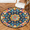 Multicolour 4, variant on CURLYOOT Round Rug 3ft Mexican Area Rug, Washable Circle Mat Non Slip Floor Carpet Mat, Mexico Floral Soft Indoor Rugs for Entryway Living Room Dining Room Bedroom