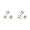 thumbnail image 1 of Billuyoard Valentine Napkins Plates Snowflake Design Buckle Banquets Metal Clasps Rings Decorations Table Napkin Jewelry Rhinestone plata 2piezas, 1 of 6