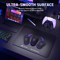 thumbnail image 3 of ATTACK SHARK CM05 Glass Gaming Mouse Pad,17.7x15.7  in Tempered Glass Hard Large Mouse Mat with Nano-Textured Surface, Non-Slip PU Leather Base,9H Scratch Resistant for FPS &PC Gaming  Black, 3 of 9