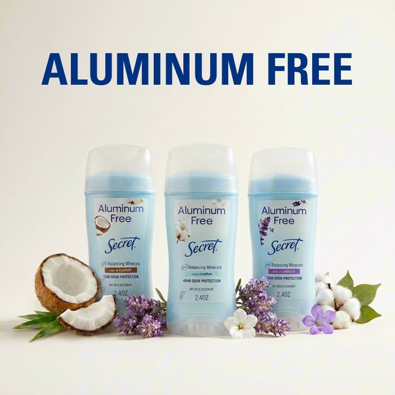 Secret, Aluminum Free Deodorant for Women, Cherry Blossom, 2.4 oz