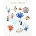 thumbnail image 2 of Swatland, Sally 20x24 Black Ornate Wood Framed with Double Matting Museum Art Print Titled - Ocean Treasures, 2 of 4