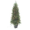 5' Pre-Lit Topiary Christmas Tree, Clear Lights
