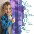 thumbnail image 3 of Blackout Kids Curtains,Purple Blue Tie Dye Pattern Childrens Insulated Curtains Set Of 2,Bedroom Essentials,Toddler Room Decor 52"x63", 3 of 5